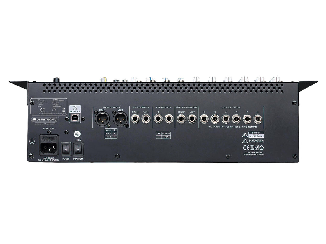 OMNITRONIC LMC-2022FX console de mixage USB
