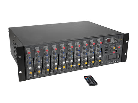 OMNITRONIC RM-1422FXA Mélangeur de puissance USB pour rack