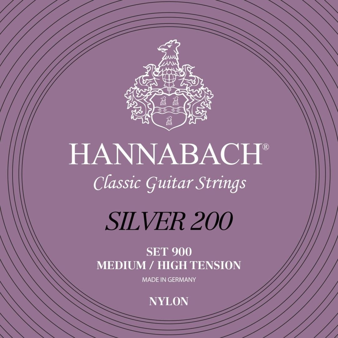Hannabach Cordes pour Guitares classiques Series 900 Medium/High Tension Silver 200 - set medium high (900MHT)