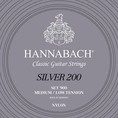 Cordes Hannabach pour guitares classiques Série 900 Tension Medium/Low Silver 200 - Set medium low (900MLT)