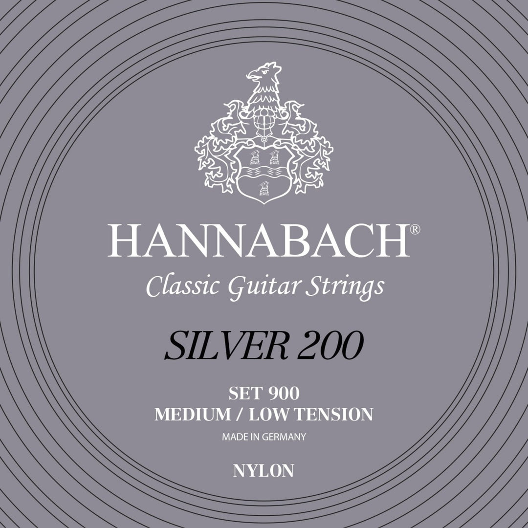 Cordes Hannabach pour guitares classiques Série 900 Tension Medium/Low Silver 200 - Set medium low (900MLT)