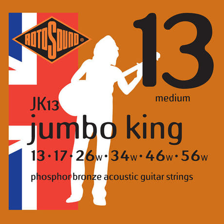 Rotosound Jumbo King JK13 cordes de guitare folk 13-56