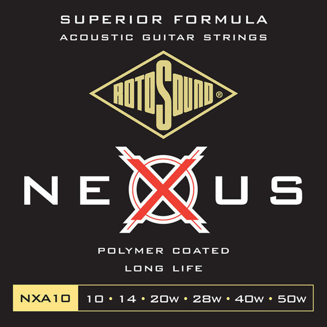 Cordes Rotosound pour Guitares acoustique Nexus Coated - Set Extra Light 10-50 (NXA10)