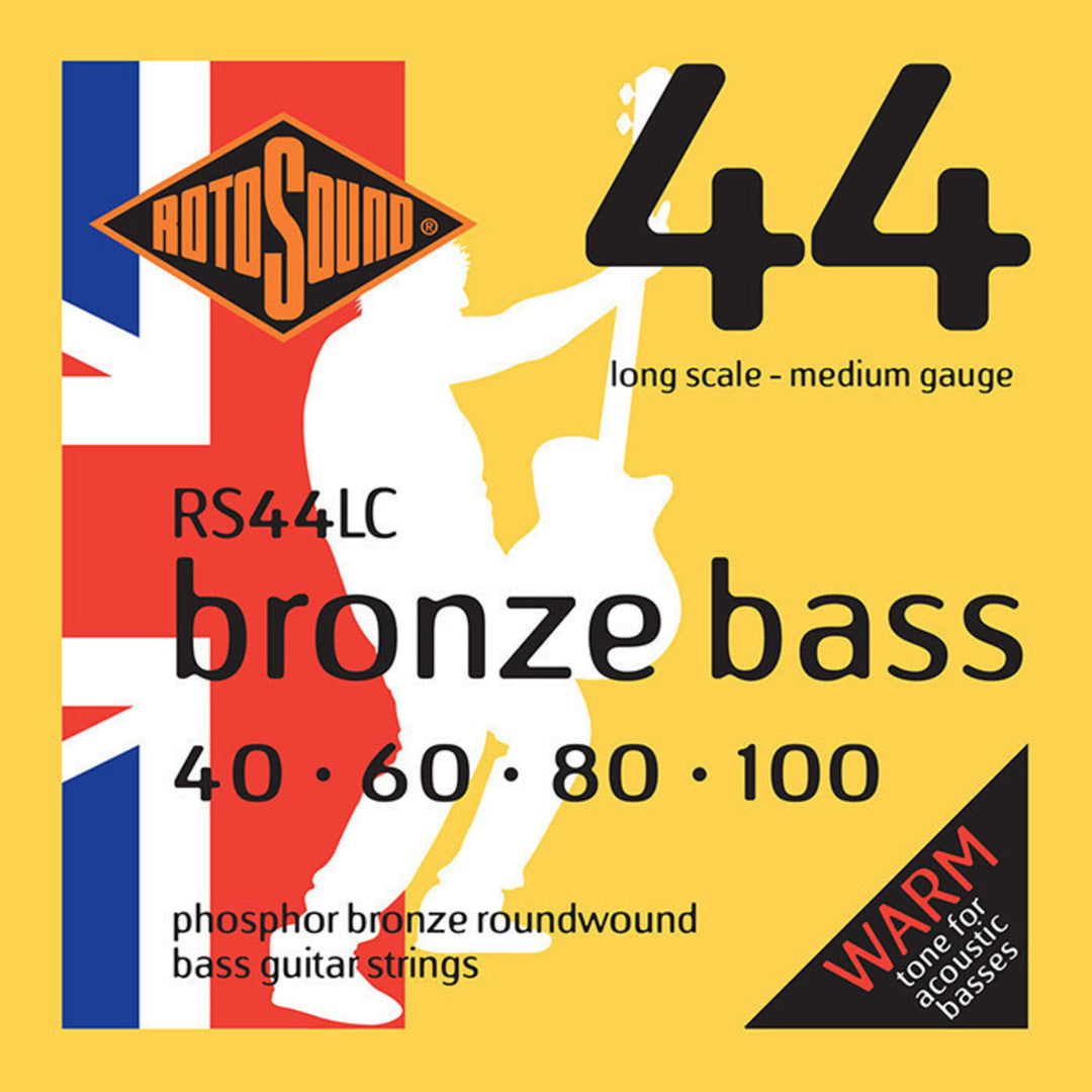 Cordes Rotosound pour basse acoustique Bronze Bass 44 - Set 4-string Medium 40-100 (RS44LC)