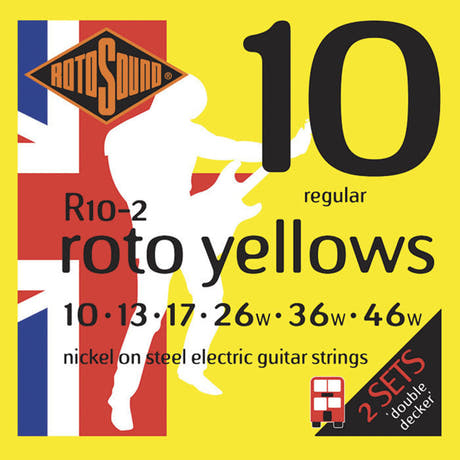 Rotosound Roto Yellows R10-2 Double Decker cordes de guitare électrique 10-46
