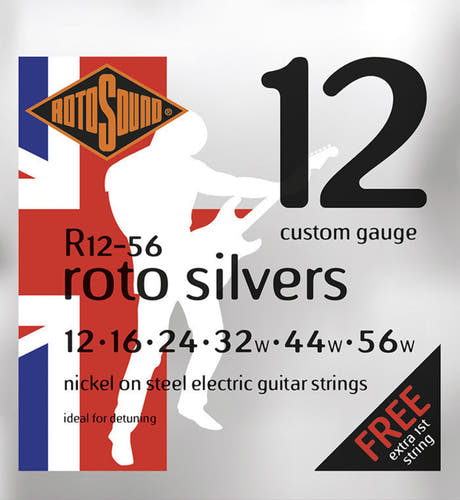 Rotosound Roto Silvers R12-56 strings de guitare électrique 12-56