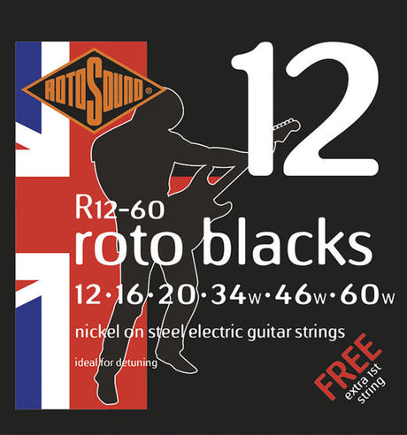 Rotosound Roto Blacks R12-60 cordes de guitare électrique 12-60