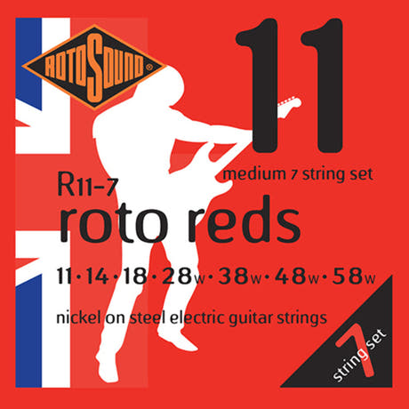 Rotosound Roto Reds R11-7 strings pour guitare électrique à 7 cordes 11-58