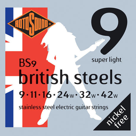 Rotosound British Steels BS9 cordes de guitare électrique 9-42