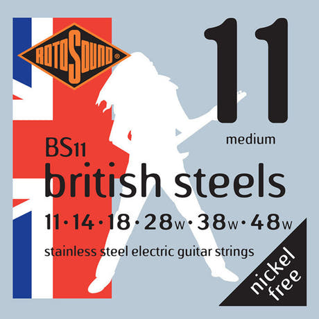 Cordes de guitare électrique Rotosound British Steels BS11 11-48