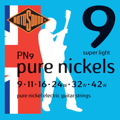 Rotosound Pure Nickels PN9 cordes de guitare électrique 9-42