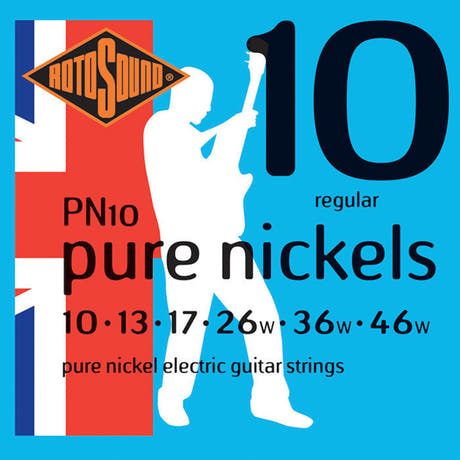 Cordes de guitare électrique Rotosound Pure Nickels PN10 10-46