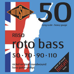 Rotosound Cordes de basse électrique Roto Bass - Set 4 cordes Nickel Heavy 50-110 (RB50)