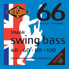 Rotosound Cordes de basse électrique Swing Bass 66 - Set 4 cordes Nickel Hybrid 40-100 (SM66N)
