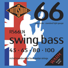 Rotosound Cordes de guitare basse électrique Swing Bass 66 - Jeu 4 cordes Nickel Standard Light 45-100 (RS66LN)