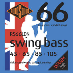 Rotosound Cordes de guitare basse électrique Swing Bass 66 - Jeu 4 cordes Nickel Standard 45-105 (RS66LDN)