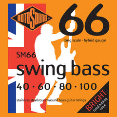 Cordes de basse électrique Rotosound Swing Bass 66 - Set 4 cordes Hybrid 40-100 (SM66)