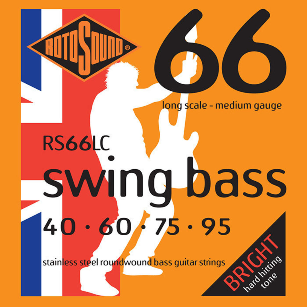 Cordes de basse électrique Rotosound Swing Bass 66 - Set 4 cordes medium 40-95 (RS66LC)