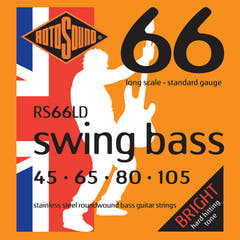 Rotosound Cordes de basse électrique Swing Bass 66 - Set 4 cordes Standard 45-105 (RS66LD)