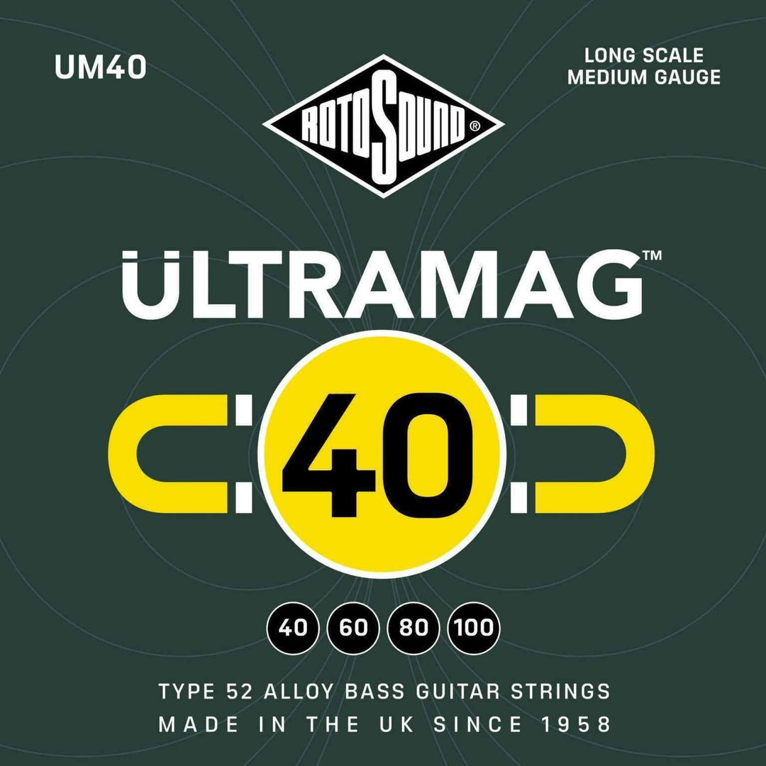 Rotosound cordes de basse électrique Ultramag - Set 4-string Medium 40-100 (UM40)