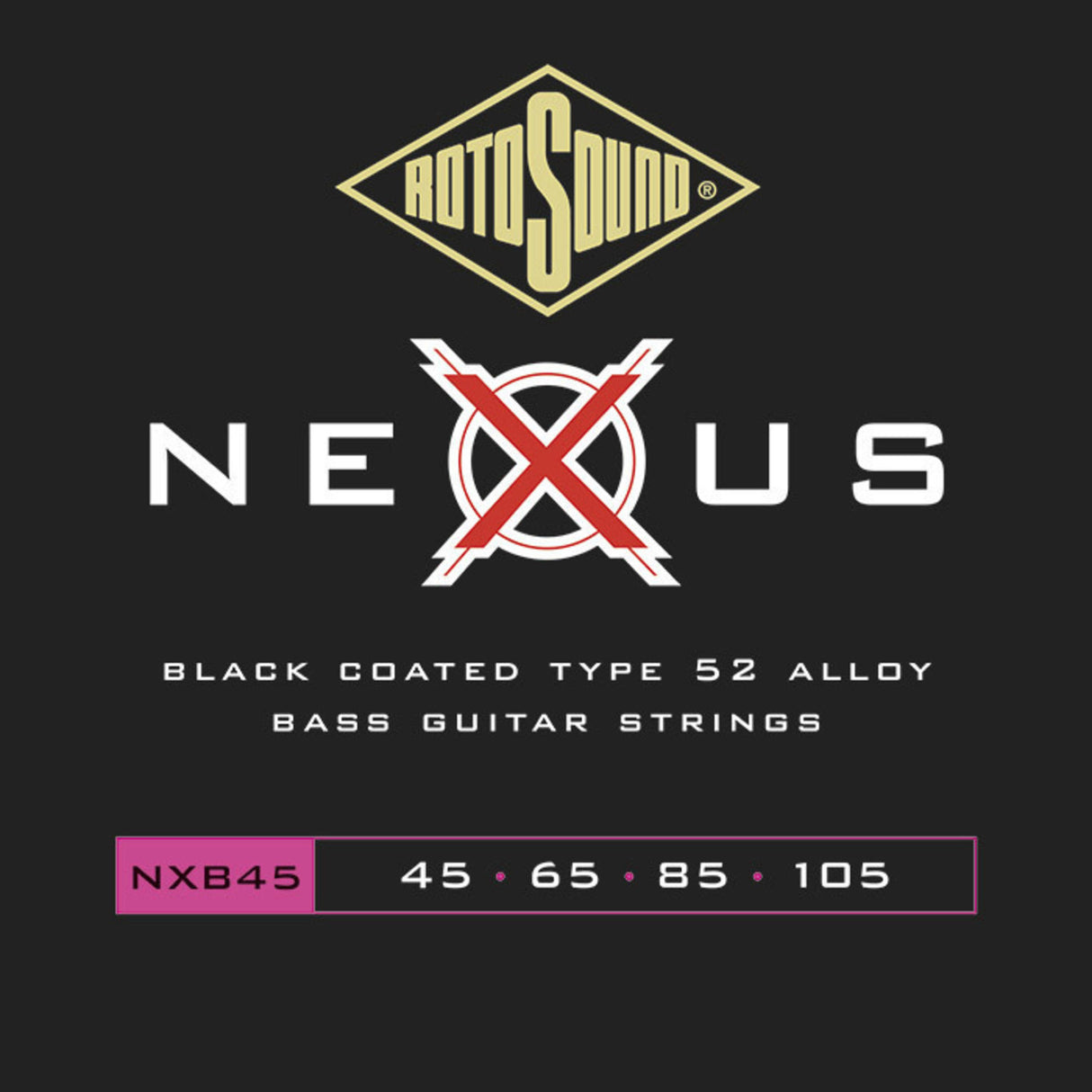 Rotosound E-Bass Strings Nexus Coated - Set 4-str. Custom 45 65 85 105 (NXB45)