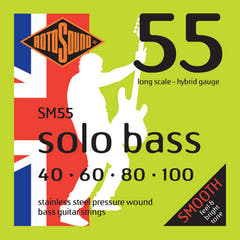 Rotosound Cordes de basse électrique Solo Bass 55 - Set 4 cordes Hybrid 40-100 (SM55)