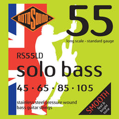 Rotosound Cordes de basse électrique Solo Bass 55 - Set 4 cordes Standard 45-105 (RS55LD)