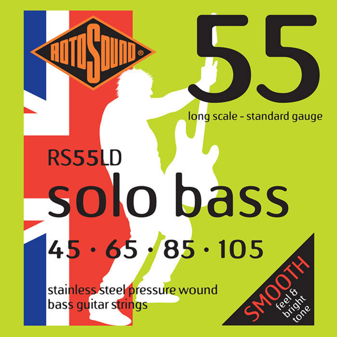 Rotosound Cordes de basse électrique Solo Bass 55 - Set 4 cordes Standard 45-105 (RS55LD)