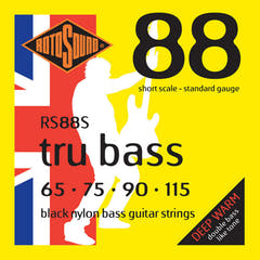 Rotosound Cordes de basse électrique Tru Bass 88 - set 4 cordes Short Standard // longueur de diapason courte(30"/760mm) (RS88S)