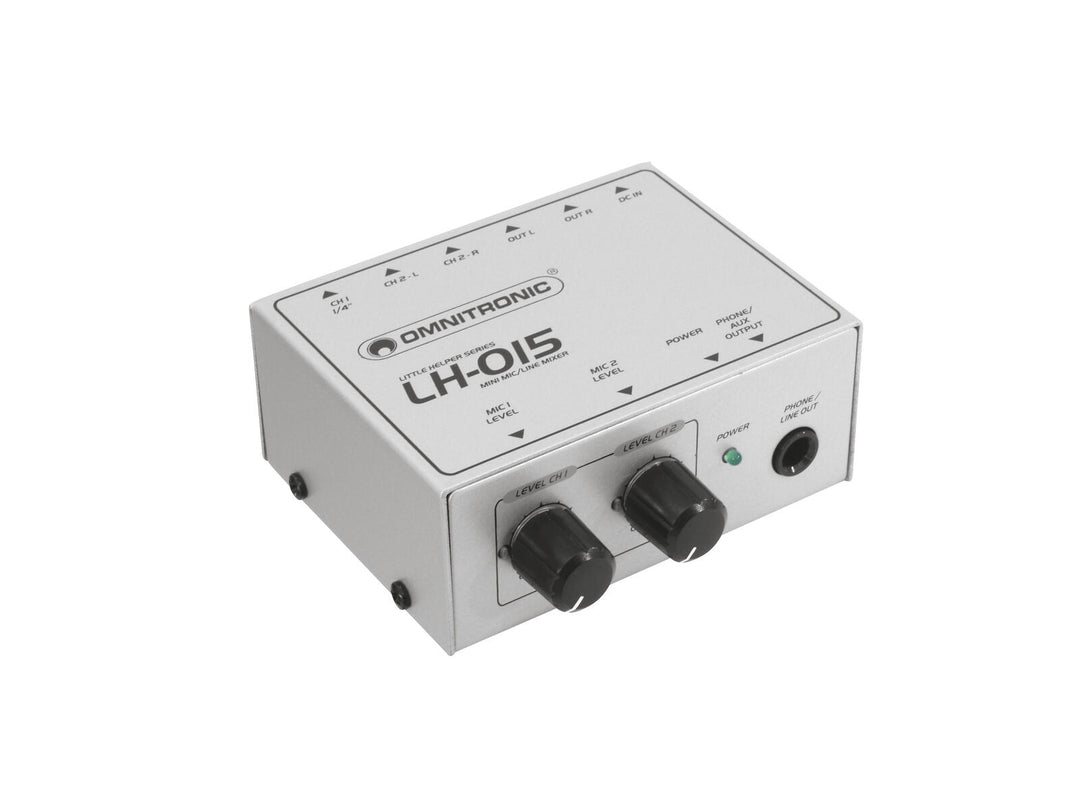 OMNITRONIC LH-015 Mélangeur micro/ligne à 2 canaux