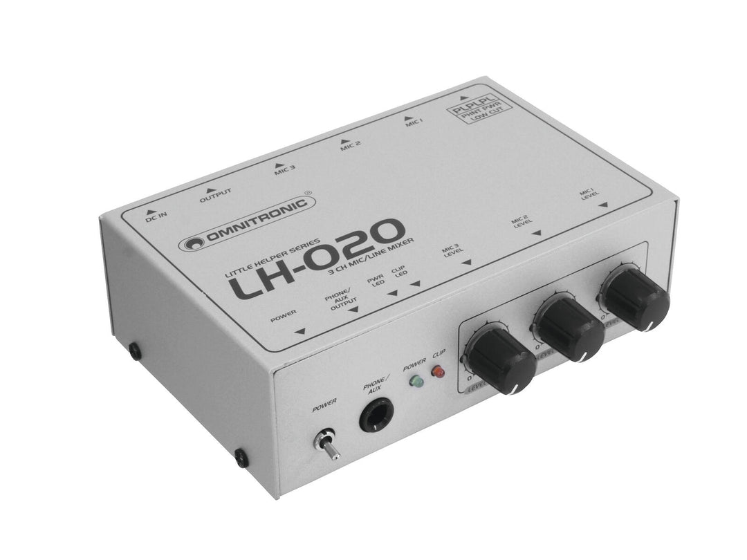 OMNITRONIC LH-020 Mélangeur de micros 3 canaux