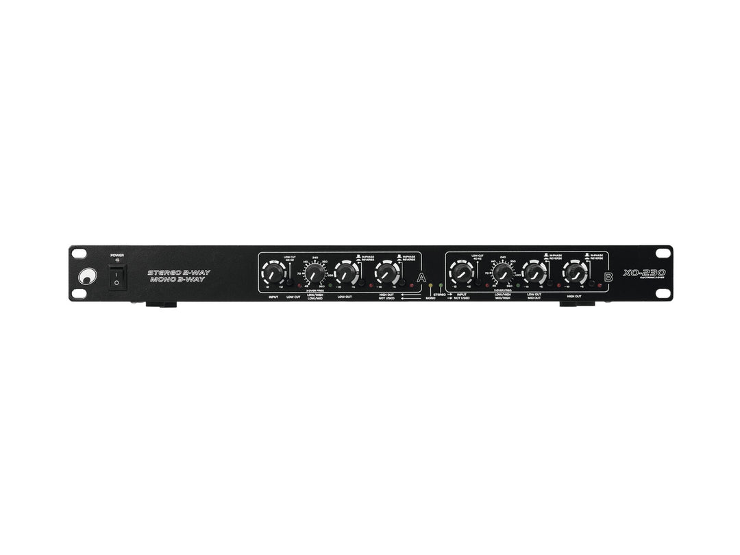 Omnitronic XO-230 crossover actif – stéréo 2 voies / mono 3 voies