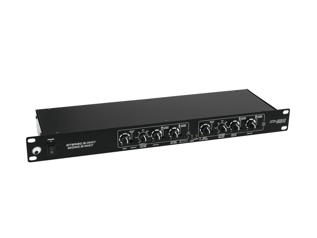 Omnitronic XO-230 crossover actif – stéréo 2 voies / mono 3 voies