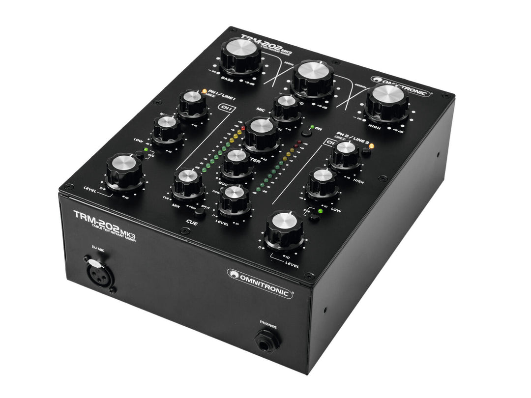 Table de mixage rotative 2 canaux OMNITRONIC TRM-202MK3