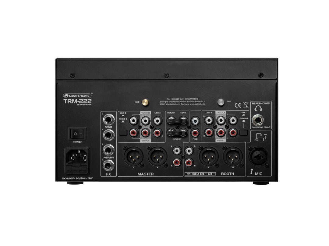 OMNITRONIC TRM-222 Table de mixage rotative 2 canaux