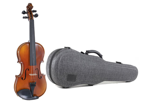 GEWA Violons Maestro 1 - 4/4 (Prêt à jouer incl. étui moulé de violon GEWA Bio, sans archet, avec cordes Il Cannone)