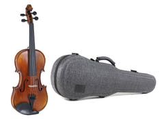 GEWA Violons Maestro 2 - 4/4 (Prêt à jouer incl. étui de violon moulé GEWA Bio, sans archet, avec cordes Il Cannone)