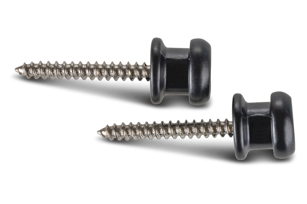 Boutons de courroie Fire & Stone Security Lock, noir mat, 2 pièces