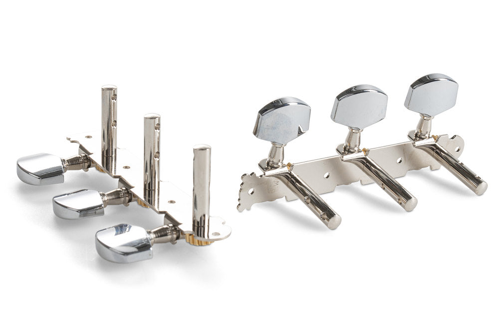 GEWA mécanique pour guitare jazz, sans lyre, boutons nickelés