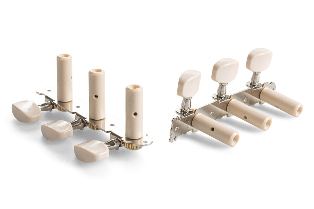 GEWA mécanique pour guitare classique, nickelée sans lyre, rouleaux de 10 mm