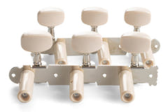 GEWA mécanique pour guitare classique, nickelée sans lyre, rouleaux de 10 mm