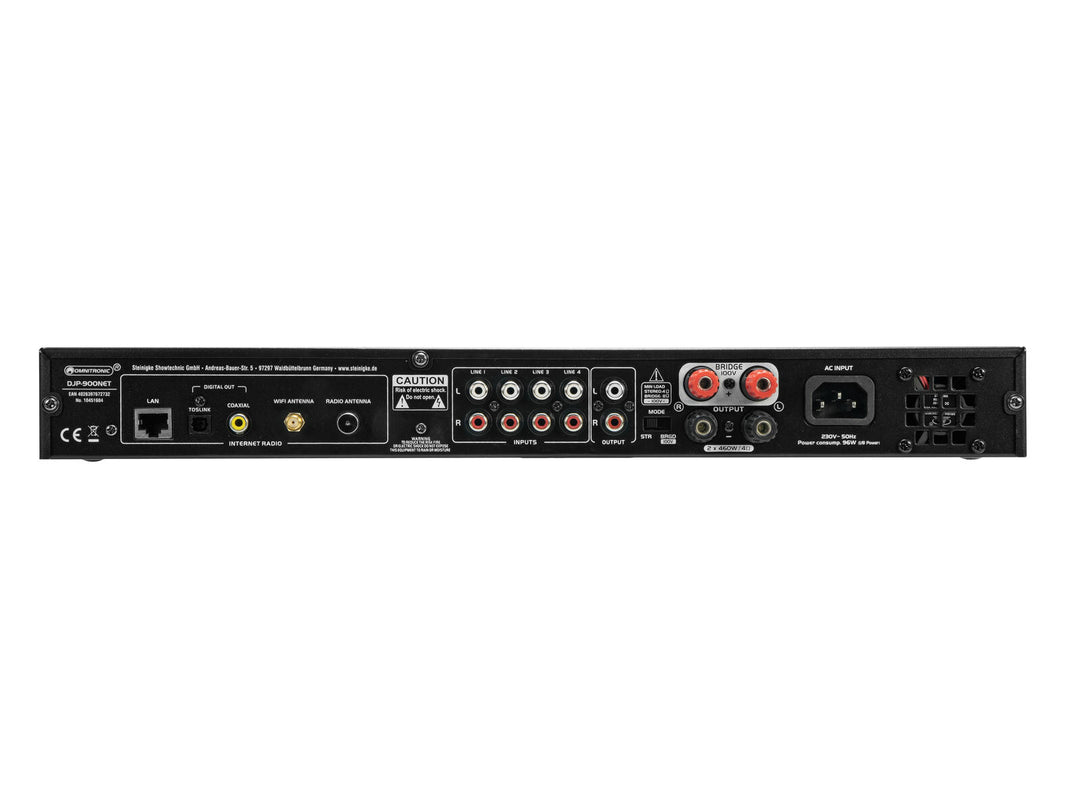 OMNITRONIC DJP-900NET Amplificateur Class D avec radio Internet