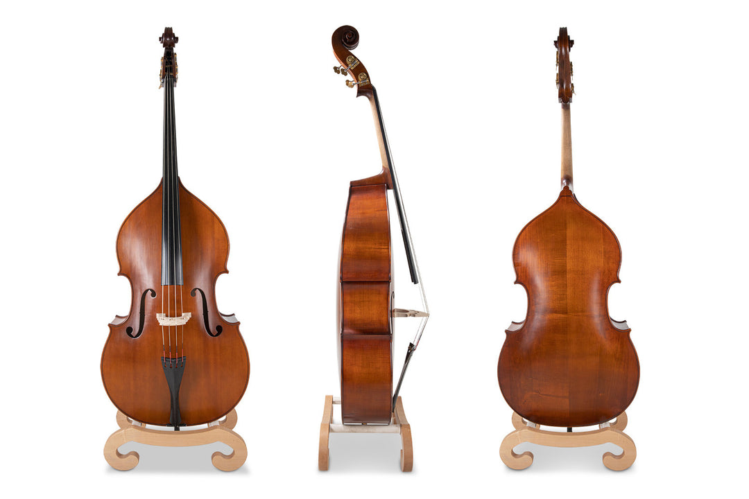 GEWA Contrebasse Premium Line modèle entièrement massif - 3/4 pour gaucher (Préparée pour le jeu dans les ateliers de maîtres GEWA)