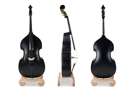 GEWA Rockabilly contrebasse 3/4 en noir satiné, montée sans pickup