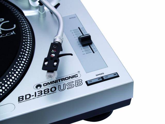 OMNITRONIC BD-1380 Platine vinyle USB