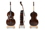 GEWA Georg Walther contrebasse 4/4, massive, forme de viole de gambe, vernis brun foncé