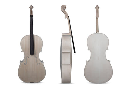 GEWA violoncelle non verni 4/4, Stradivari Gore-Booth, magnifique érable flammé
