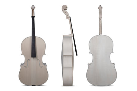 Violoncelle GEWA non verni 4/4, Montagnana, joliment flammé