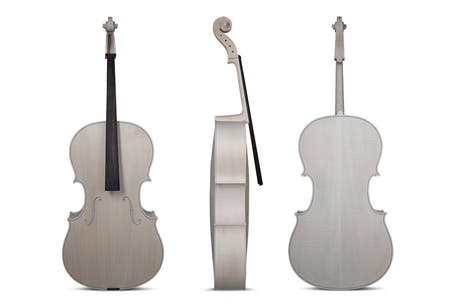 GEWA violoncelle non verni 4/4, Guarneri, joli flammage