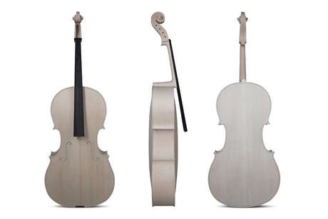 Violoncelle GEWA non verni 4/4, Stradivari Davidoff, joliment flammé